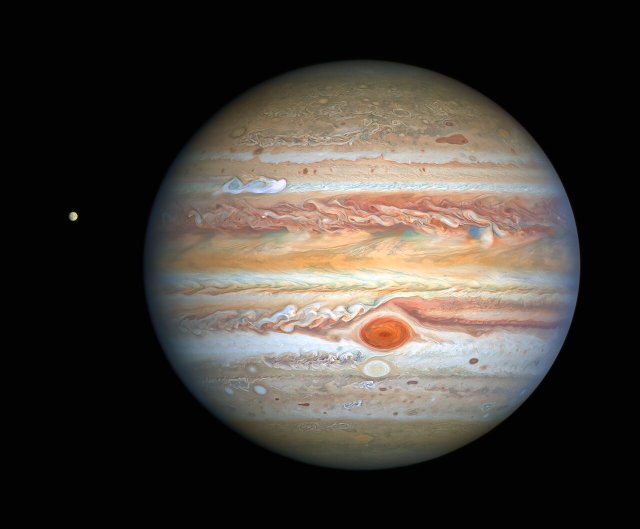 Hubble's View of Jupiter and Europa in August 2020