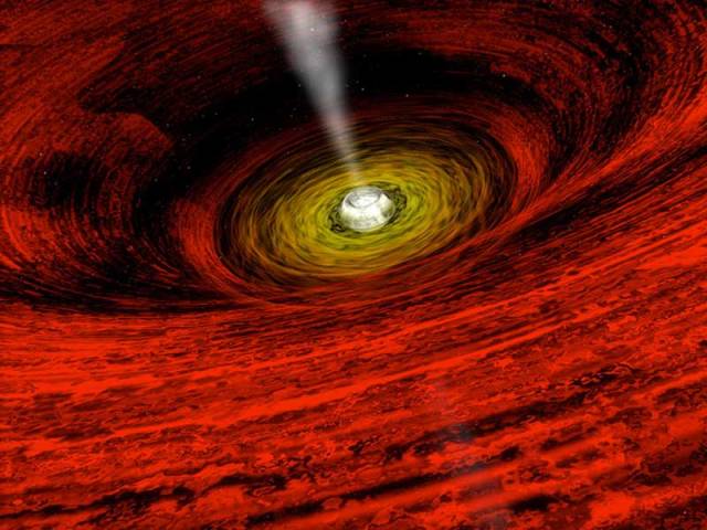 activity surrounding a black hole